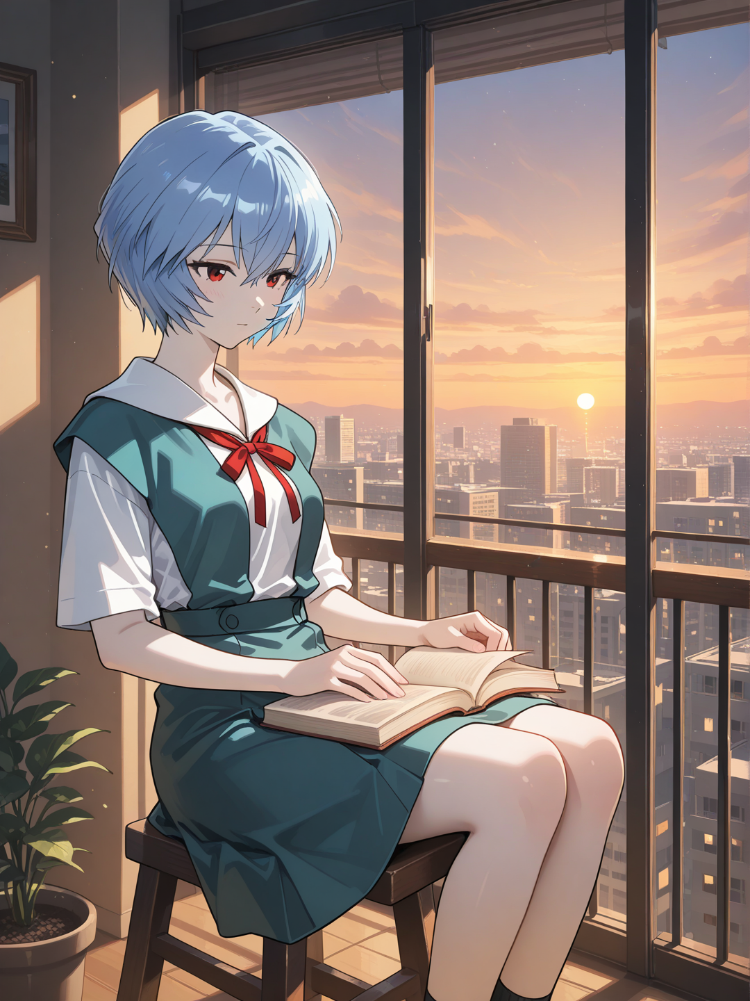 Rei: Lectura en el balcón 