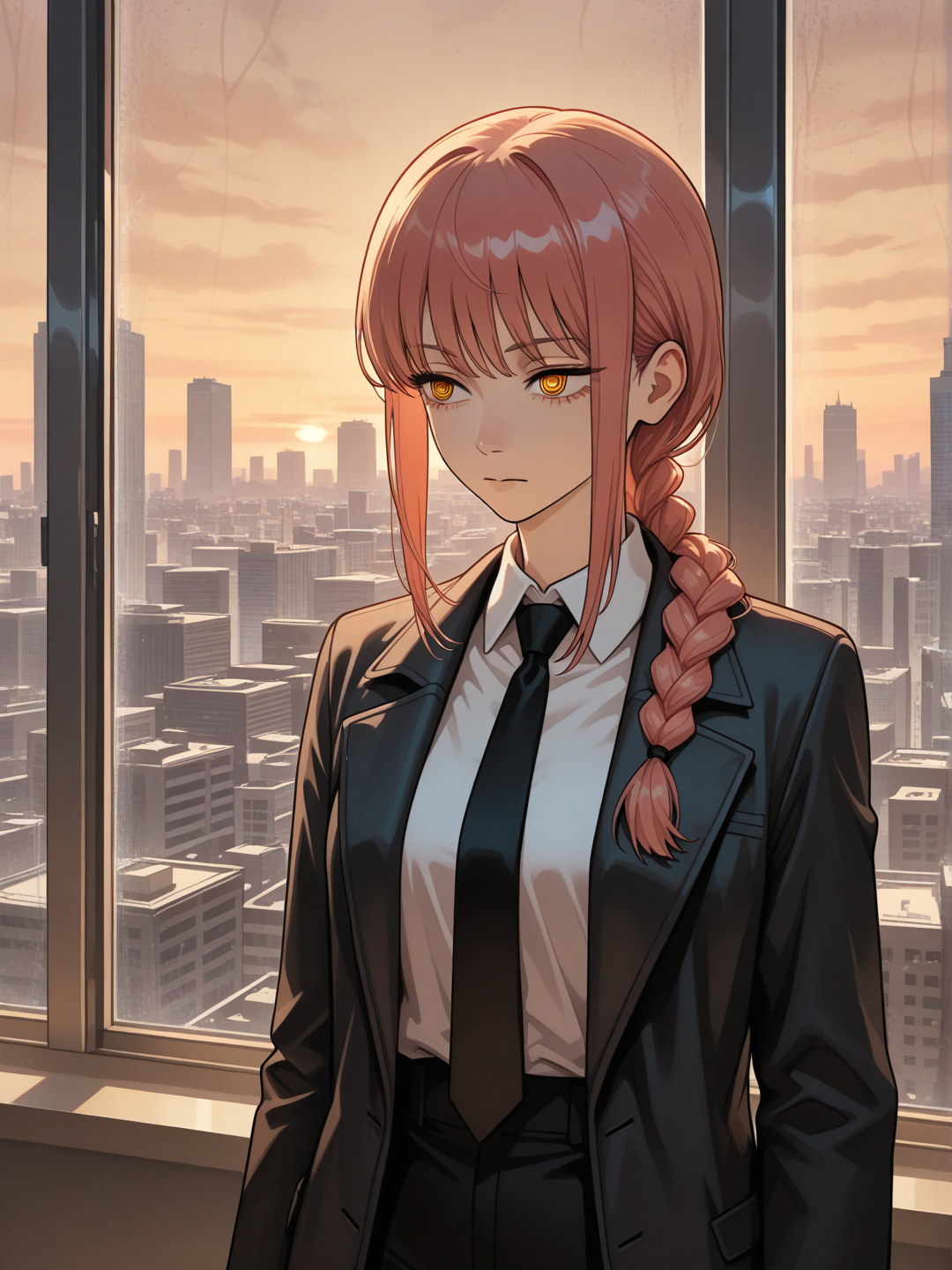 Makima: Reflexión al atardecer 