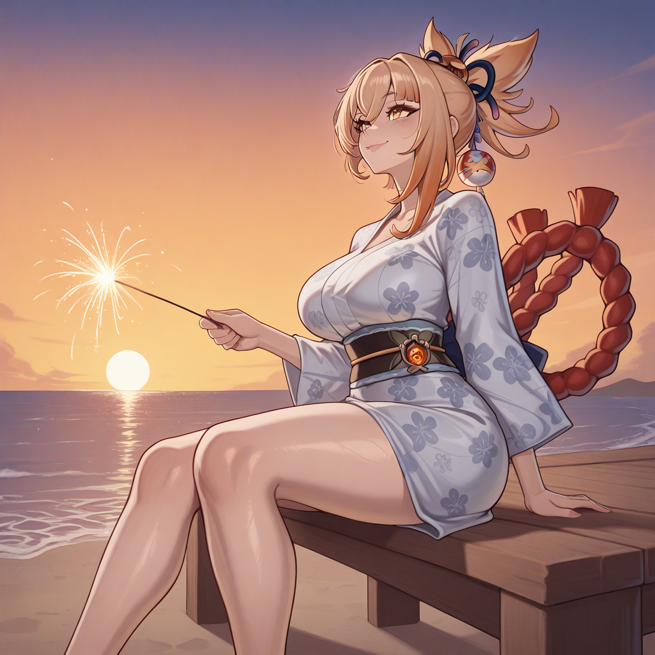 Yoimiya: Atardecer en Inazuma 