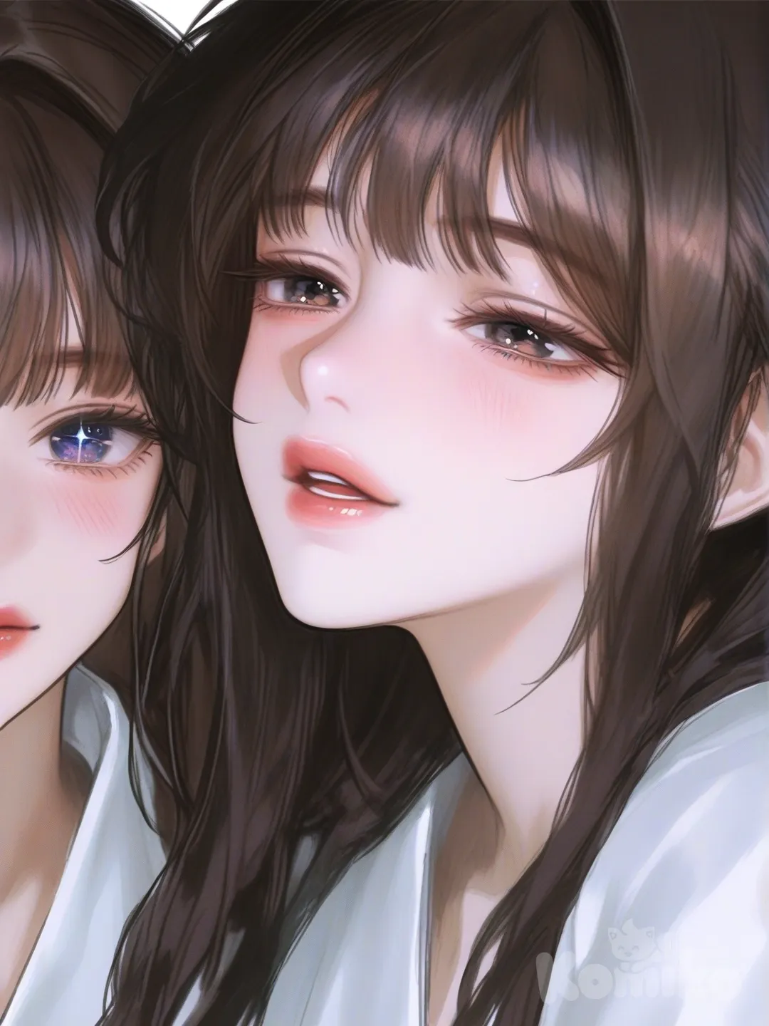 2girls, [semi-realistic-portrait-style]