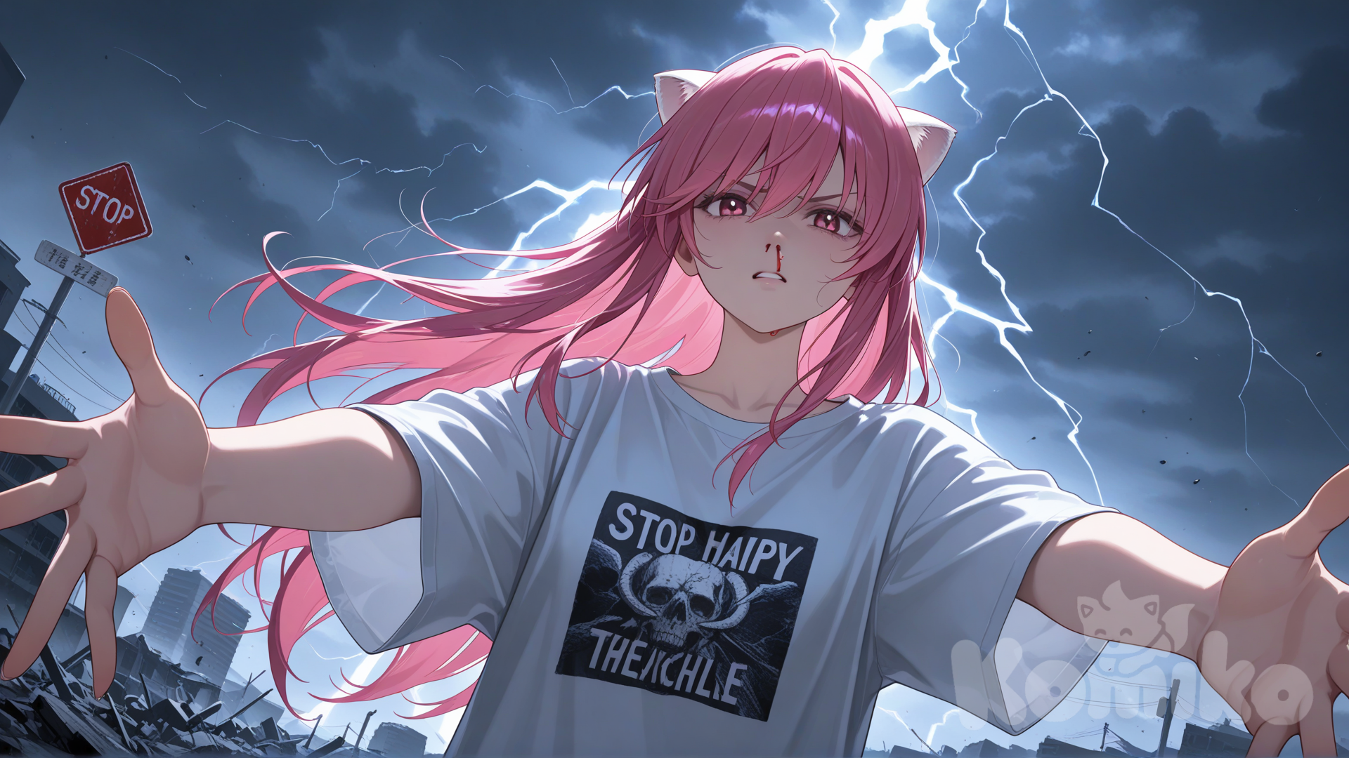 Lucy Cosplaying Eleven