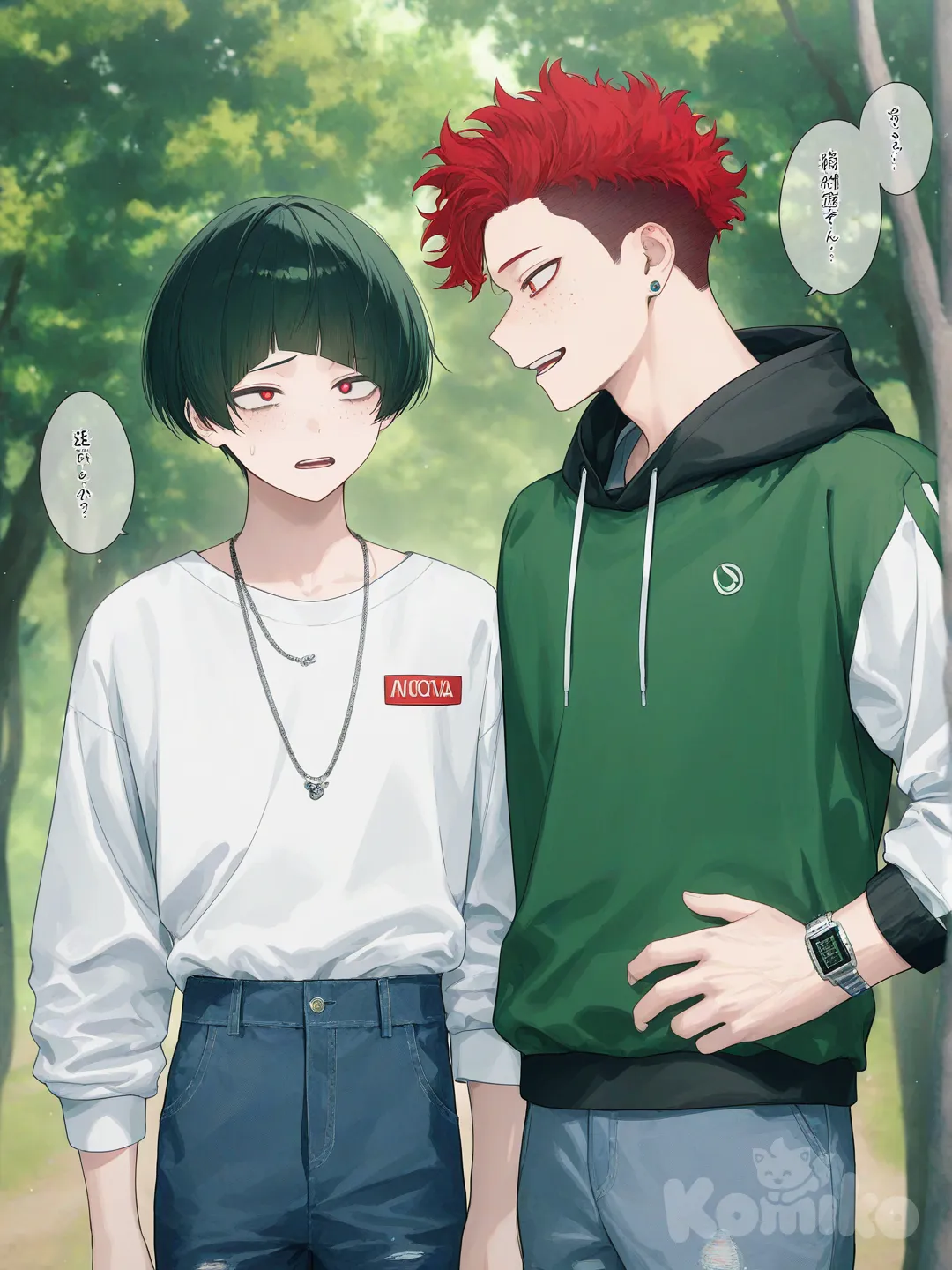 Yoichi Kirishima e Katsuo Bakugou.