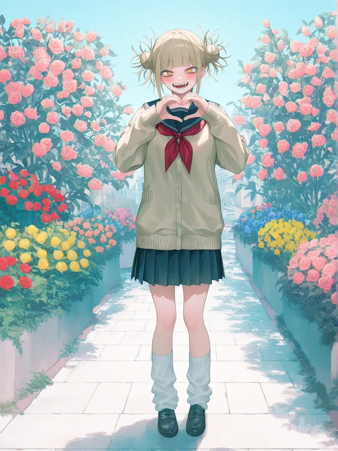 Himiko Toga in a garden