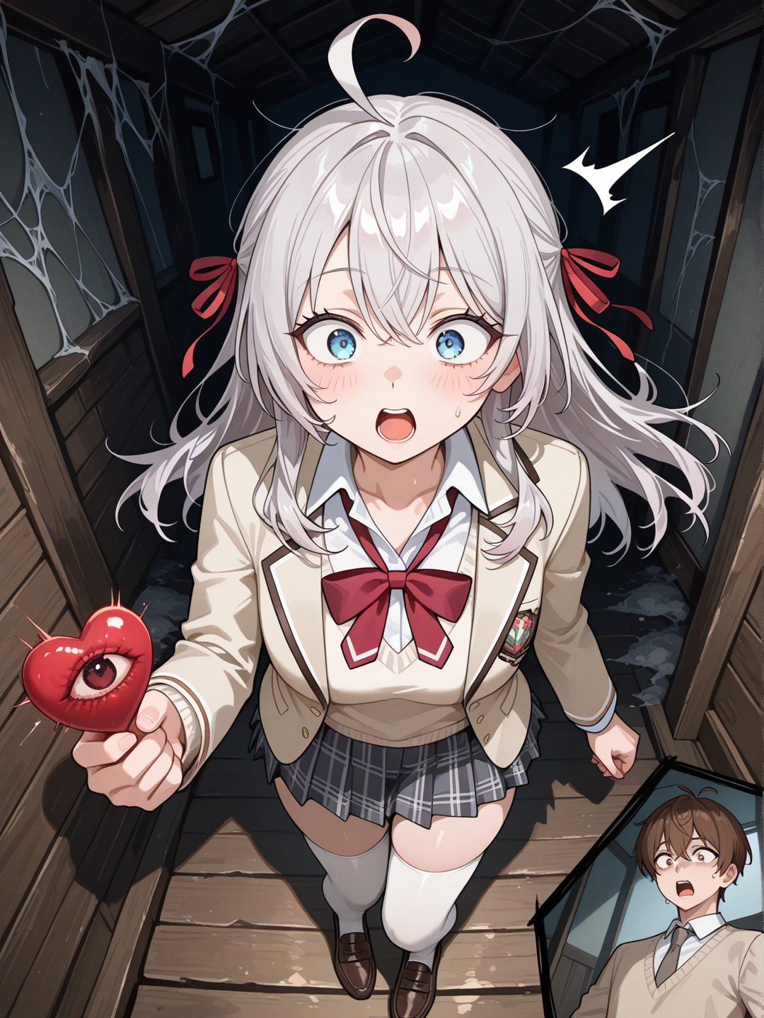 @Alisa_Mikhailovna_Kujou and @Masachika_Kuze find a beating heart stabbed with a black pin in their mold and cobweb infested attic