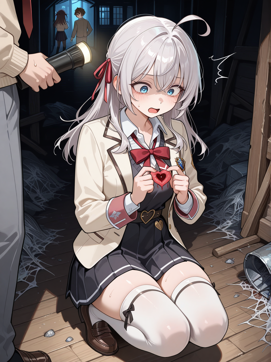 @Alisa_Mikhailovna_Kujou and @Masachika_Kuze in their moldy cobweb filled attic find a beating heart with a black pin stabbed in it