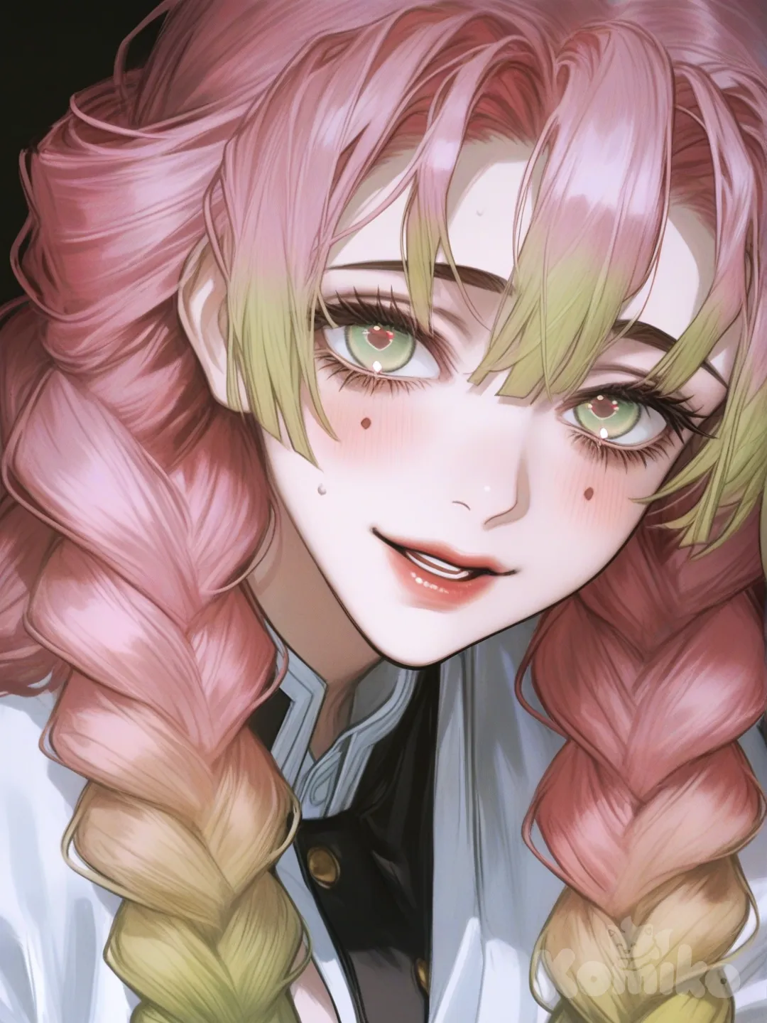 [semi-realistic-portrait-style], Kanroji Mitsuri,18+