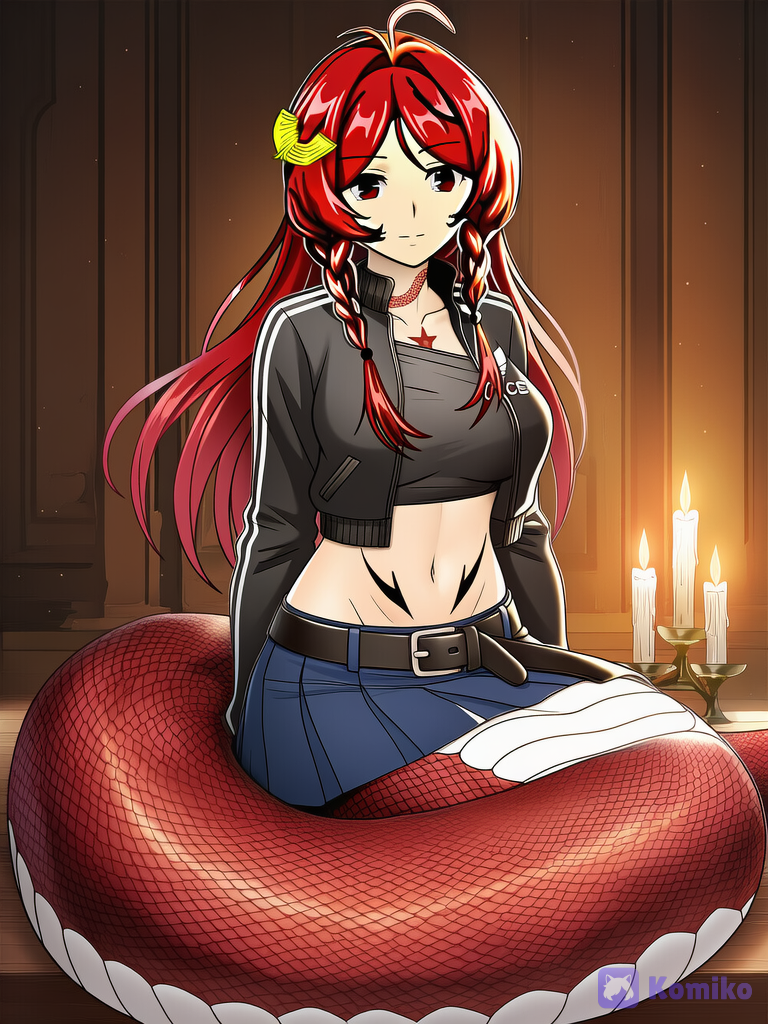 [semi-realistic-portrait-style], @truysha-n0Ex, lamia, khaki, candlelight