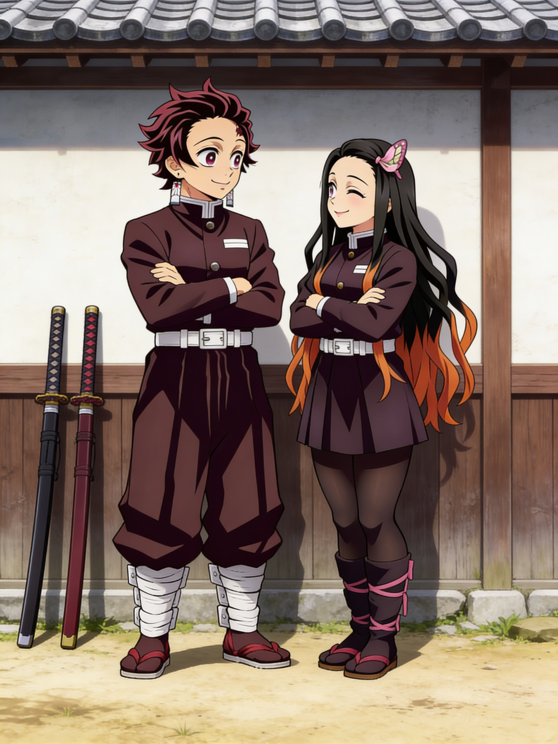 Tanjiro and Nezuko Imitating Eachother 