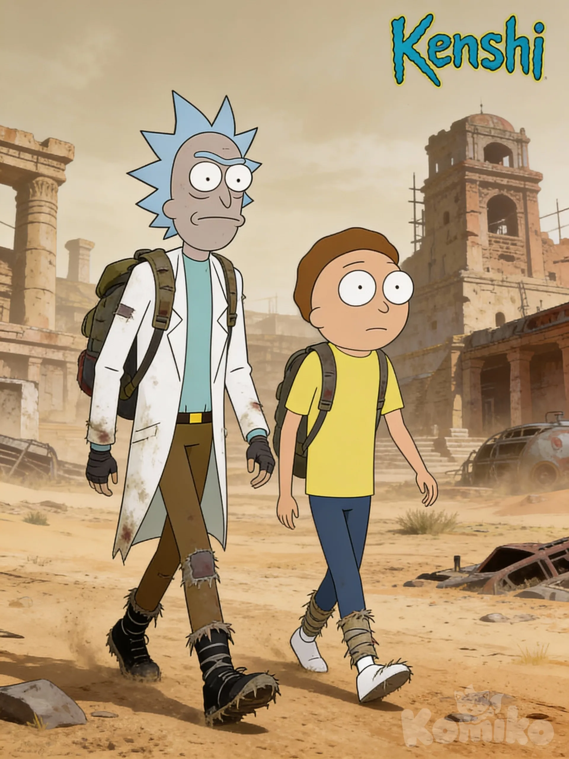 @Morty_Smith, @Rick_Sanchez Rick and Morty in the game "Kenshi"