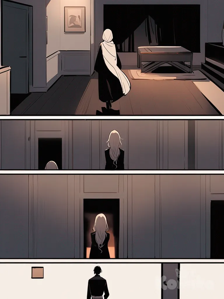 A dimly lit apartment. 