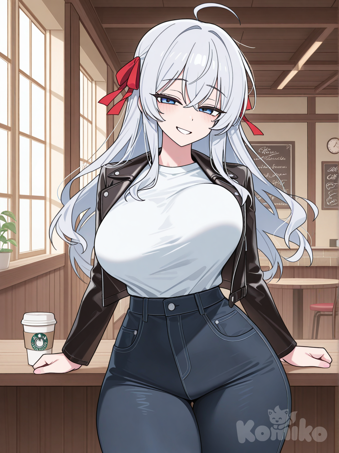 Alisa_Mikhailovna_Kujou in cafe