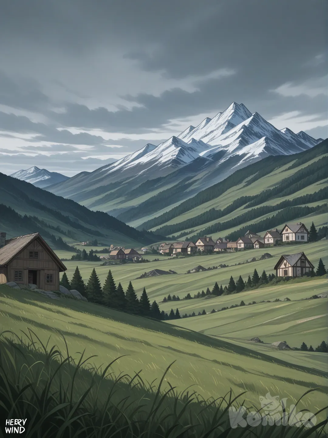 It was a high mountain area located in a straight line southeast from the grassland area where they’d first spawned. With a cold, strong wind blowing, it wouldn’t have been a suitable place to nap, with small, primitive stone houses, which made him feel comfortable