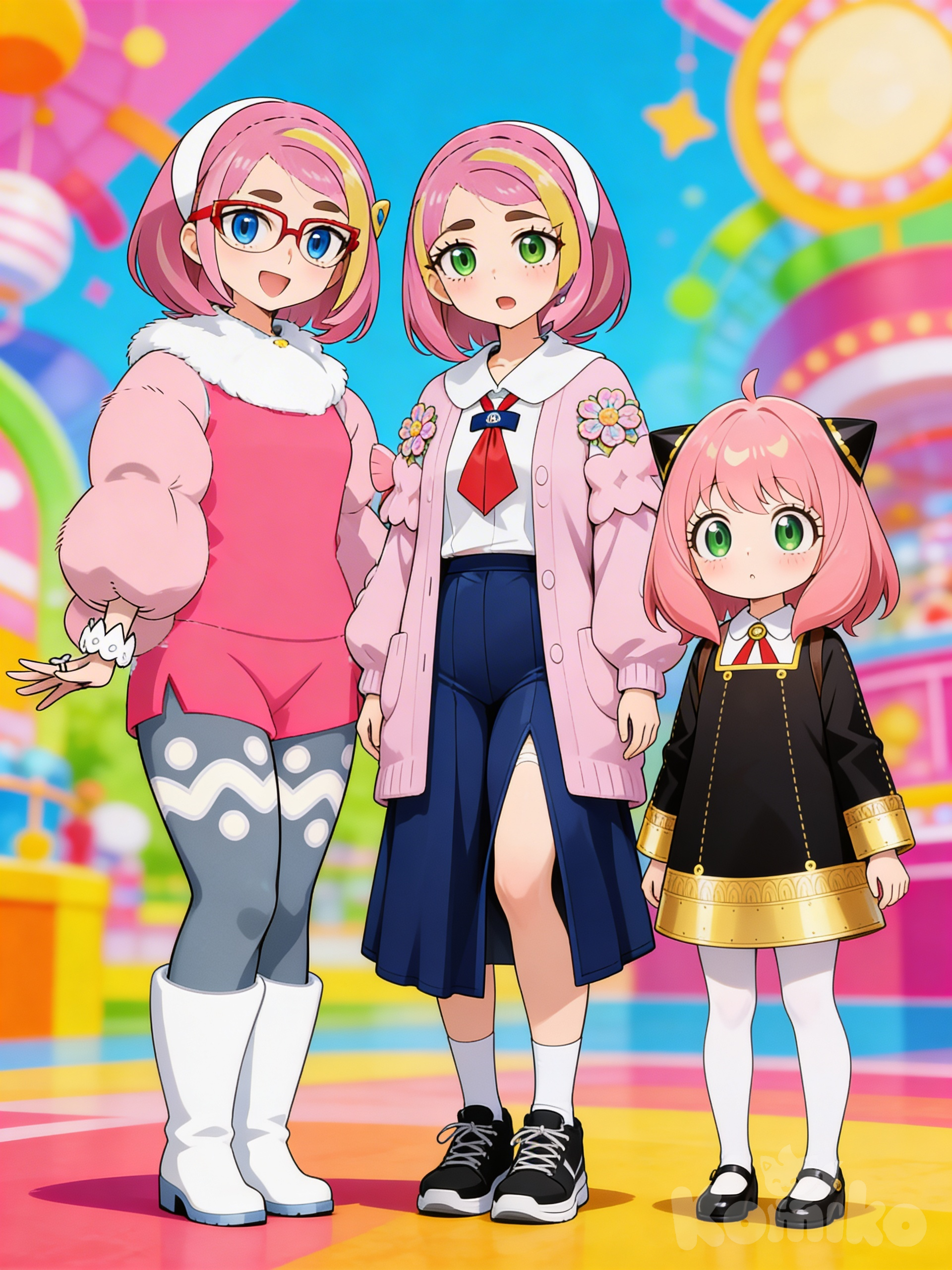 Pink hair girls 
