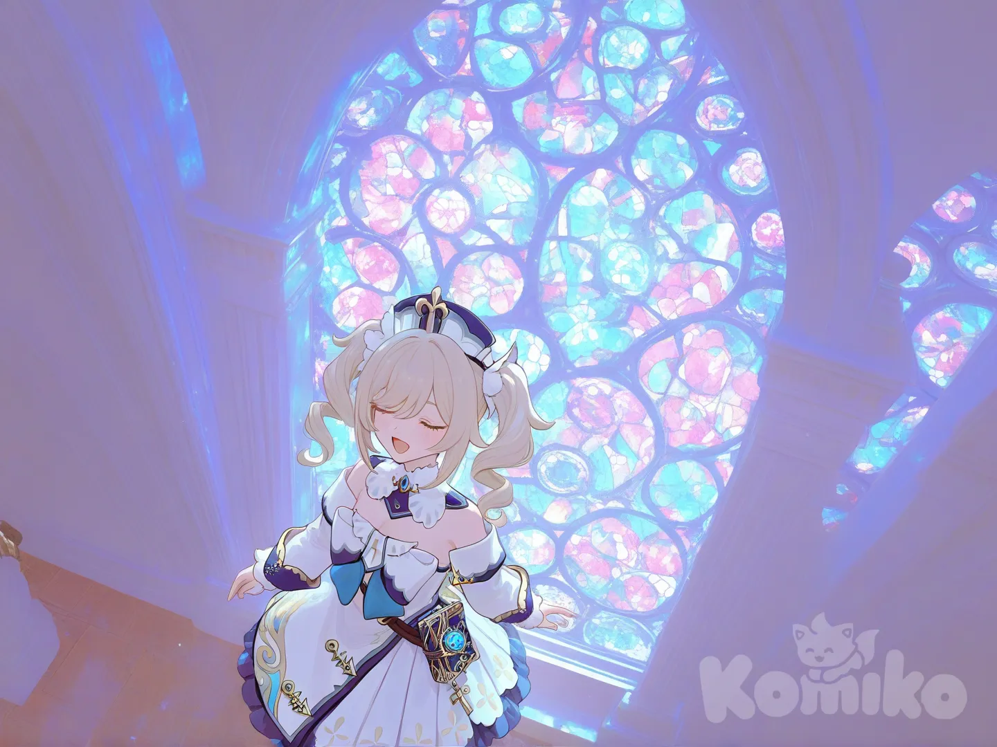 Barbara cantando una cancion