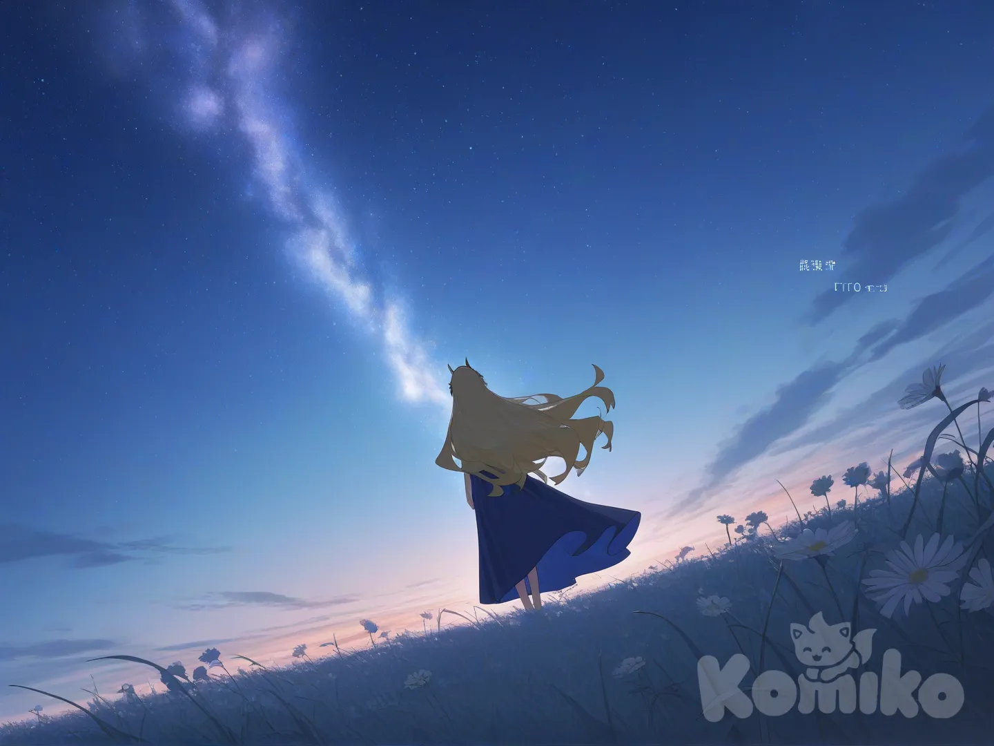 evening dress, field, [vibrant-anime-style], barghest (fate)