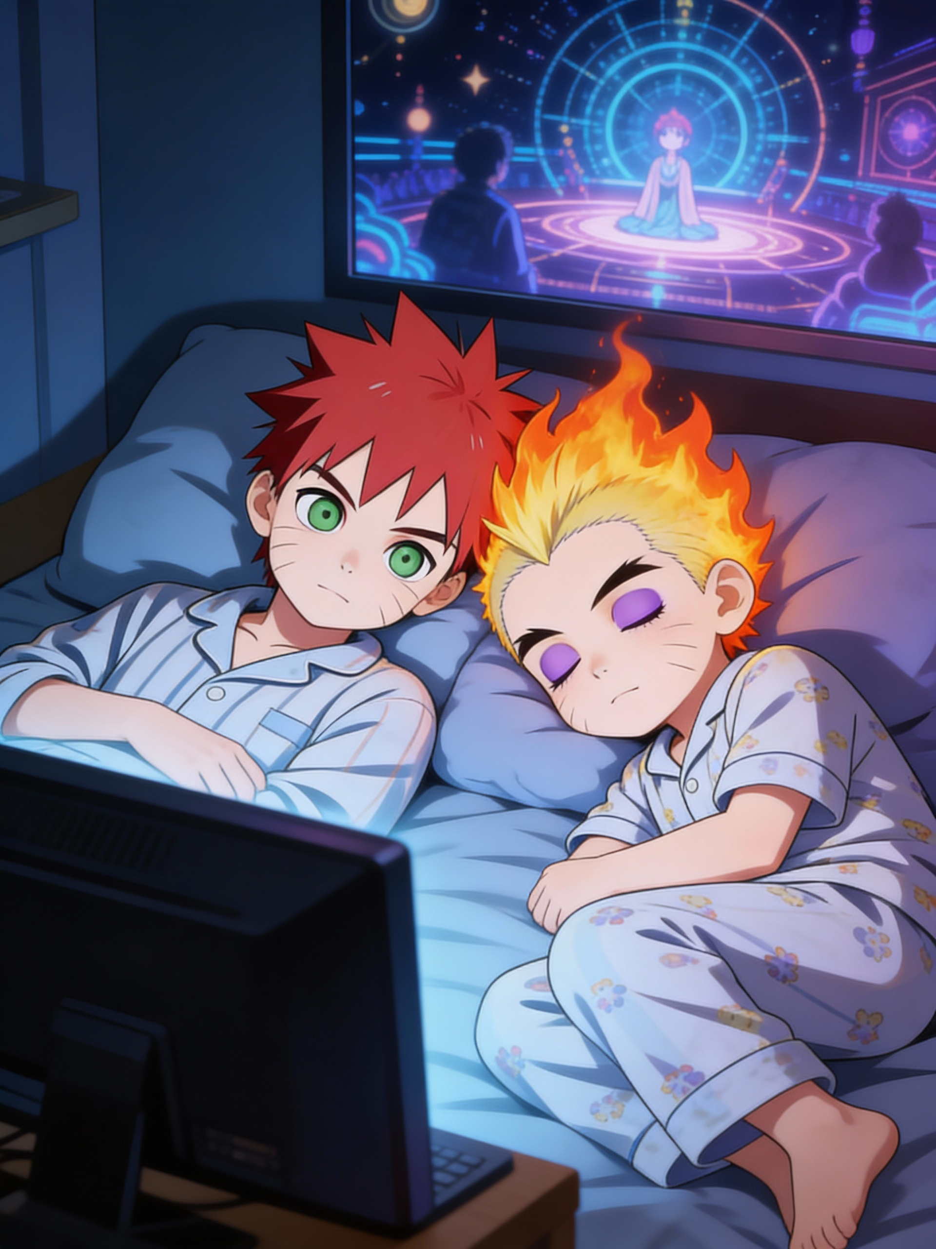 @matt-8r6R, @kyle-Oo1e sleeping watch divining movie , pajamas