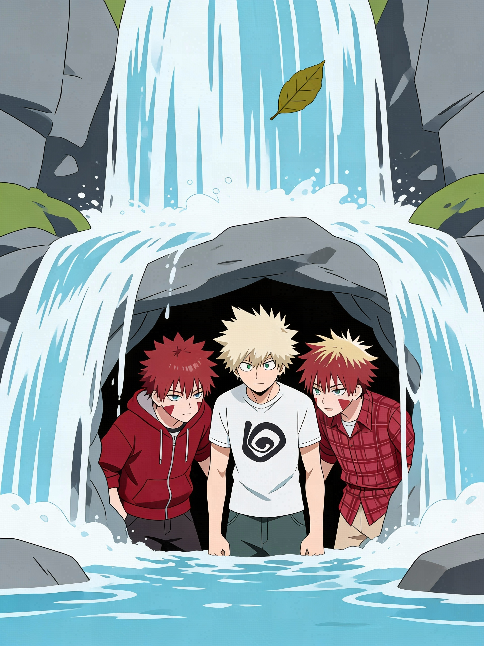 @haru-mizuki-7vbx, @eric-5BRs, @steve-momr try break out of hidden in the waterfall with their war plan to hidden leaf, [minimalist-style]