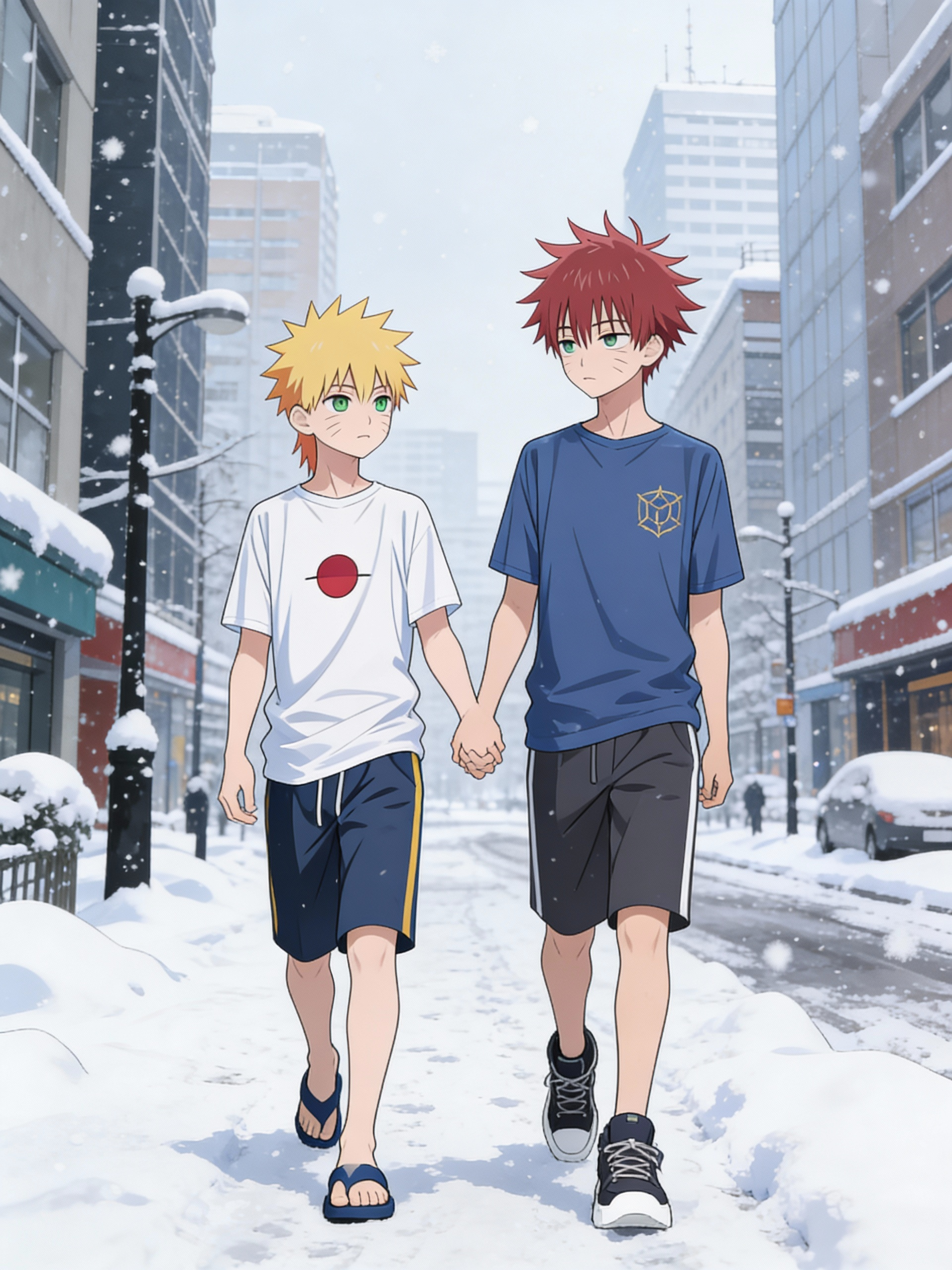 Walk through snow city