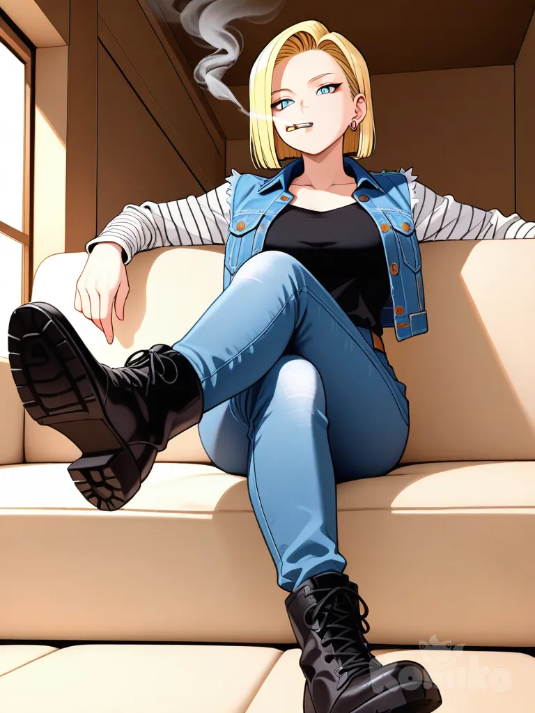 @Android_18 chilling and smoking