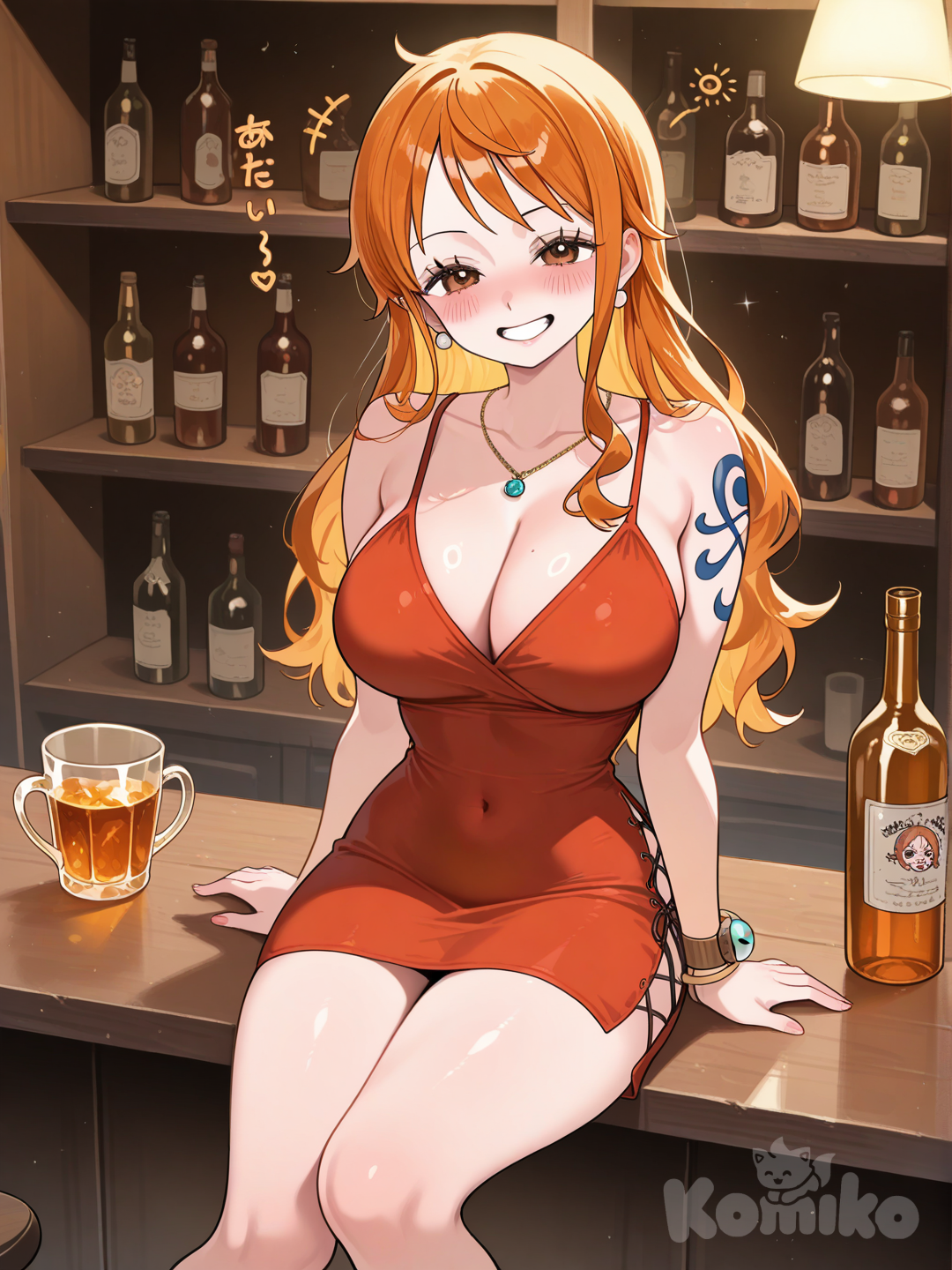 Nami in bar