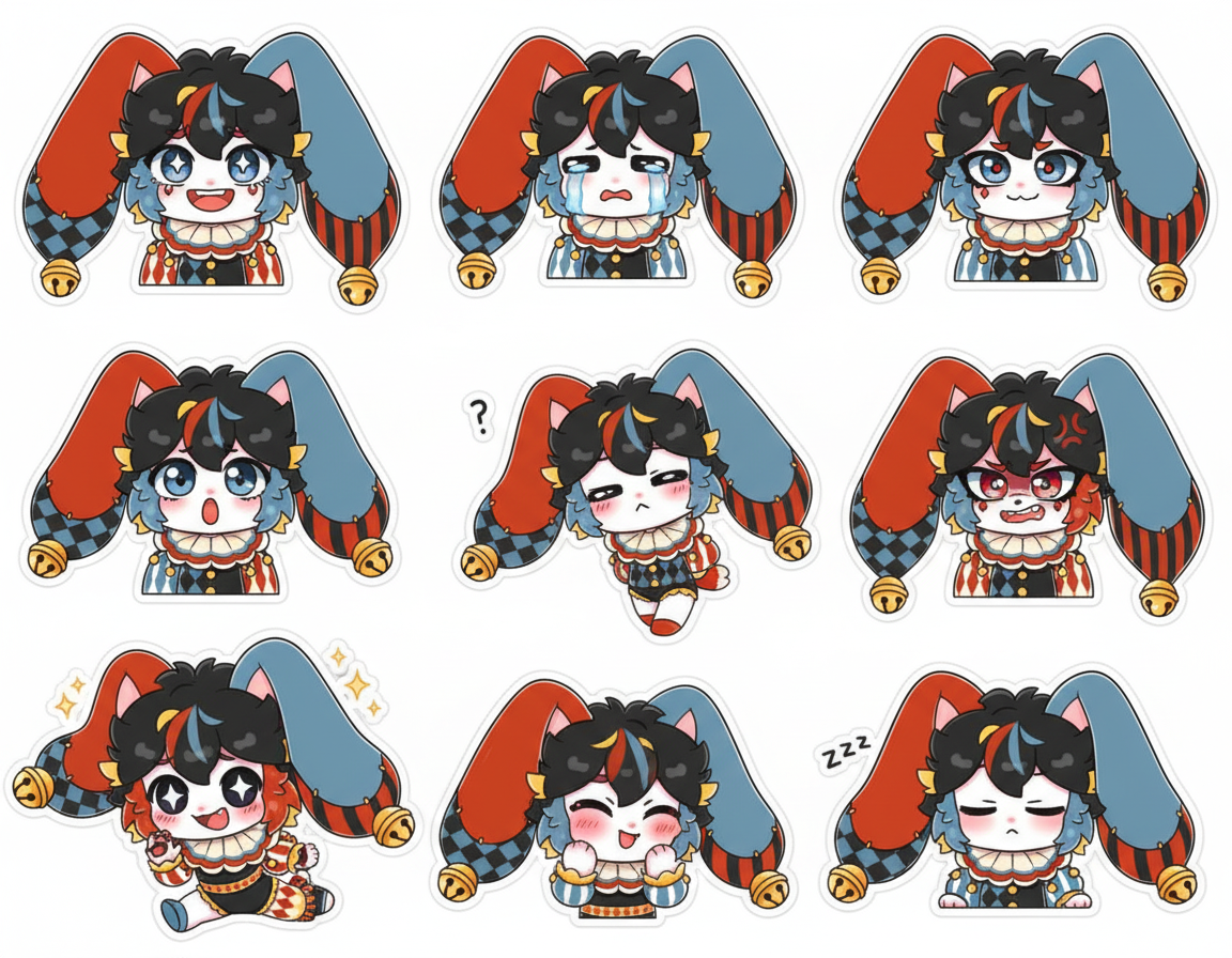 chuckles the bunny chester chibi stickers