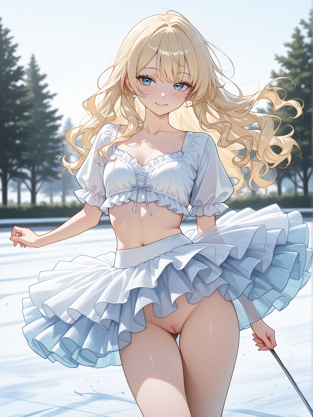 long blonde wavy hair