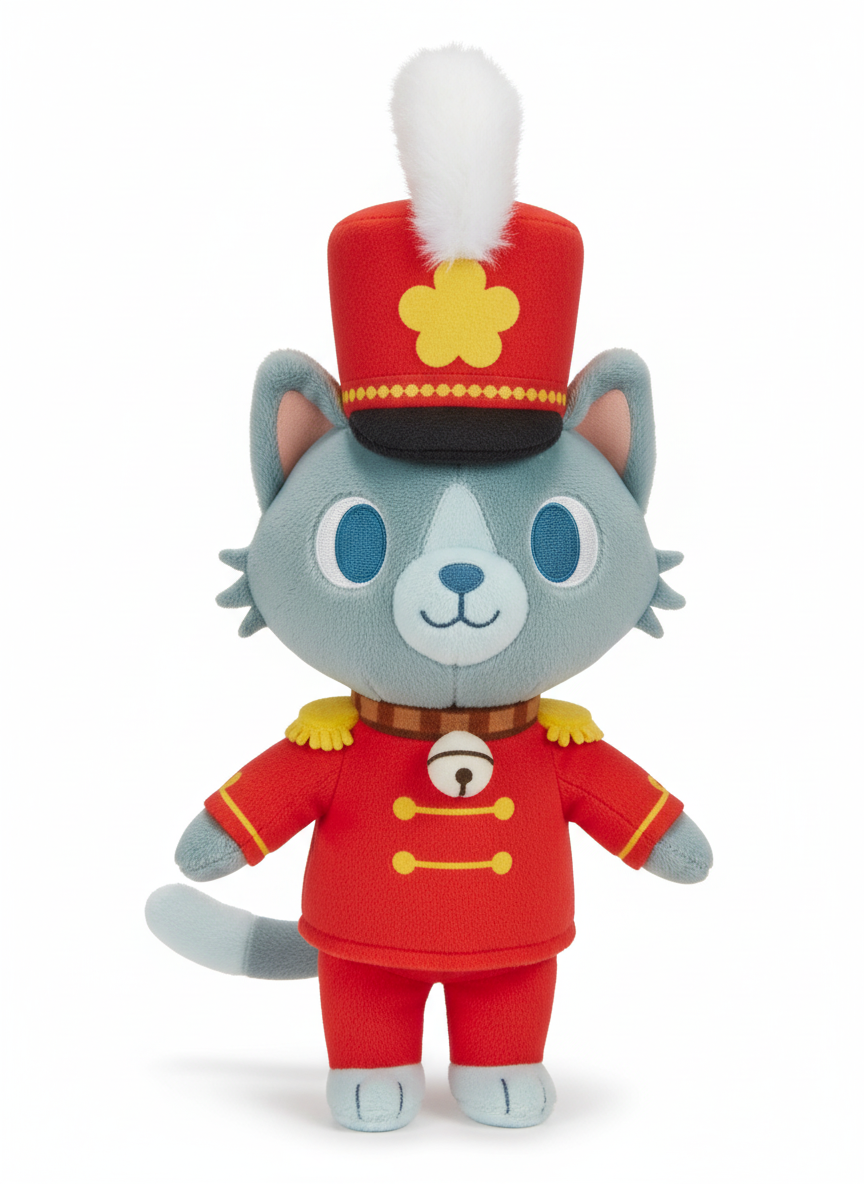 Plush marching band cat