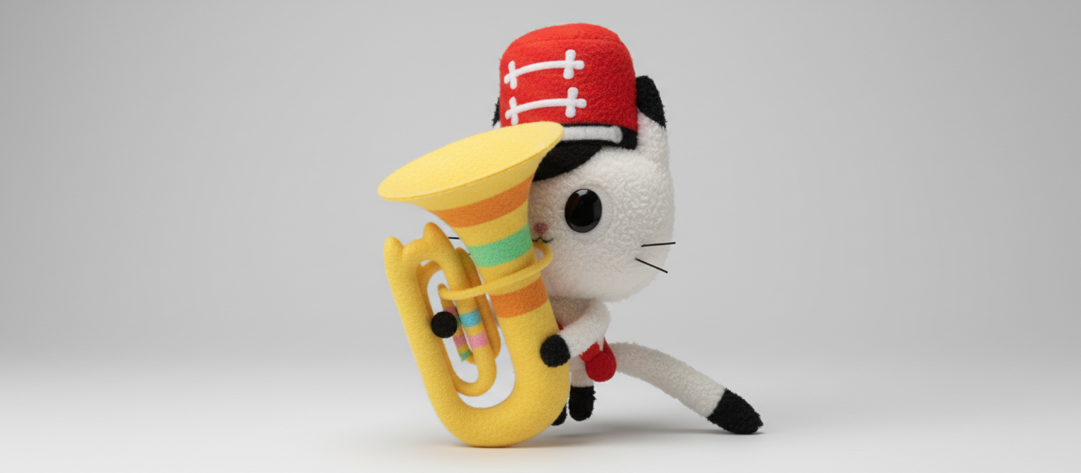 Pandy paws Plays tuba