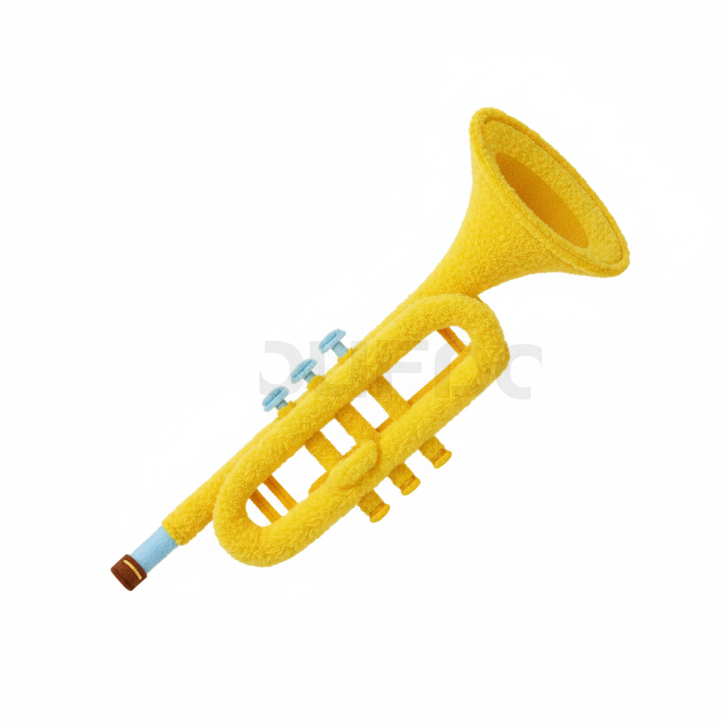 Plush trumpet