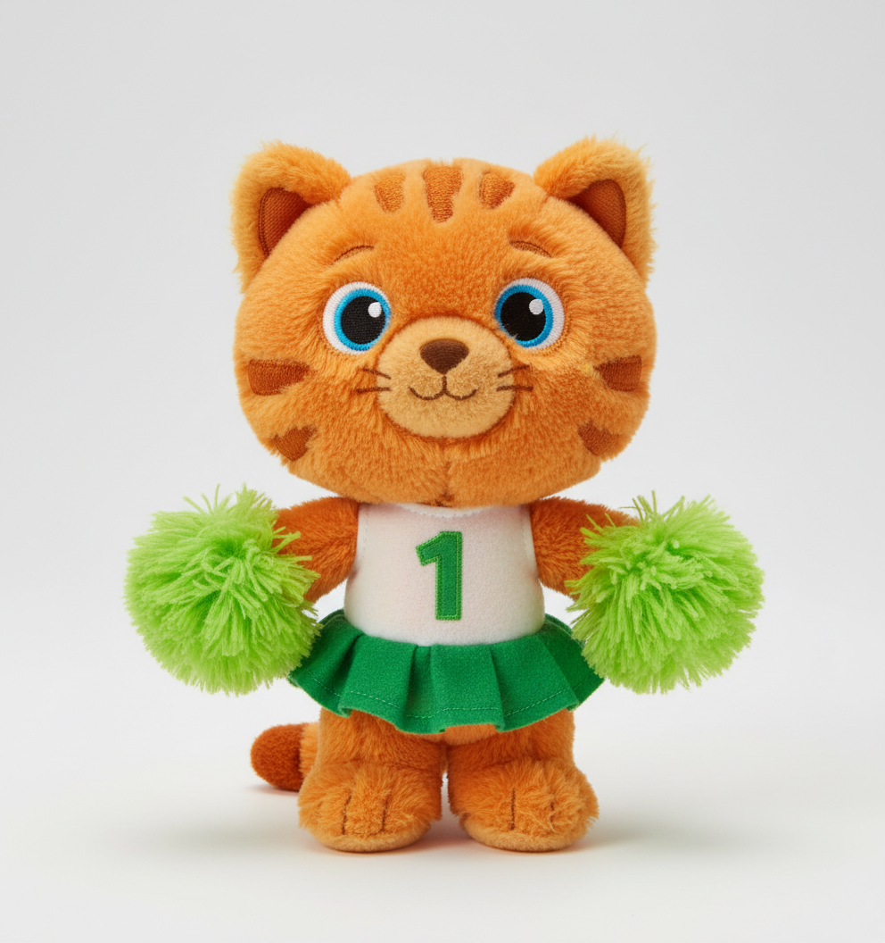 Plush cheerleader cat