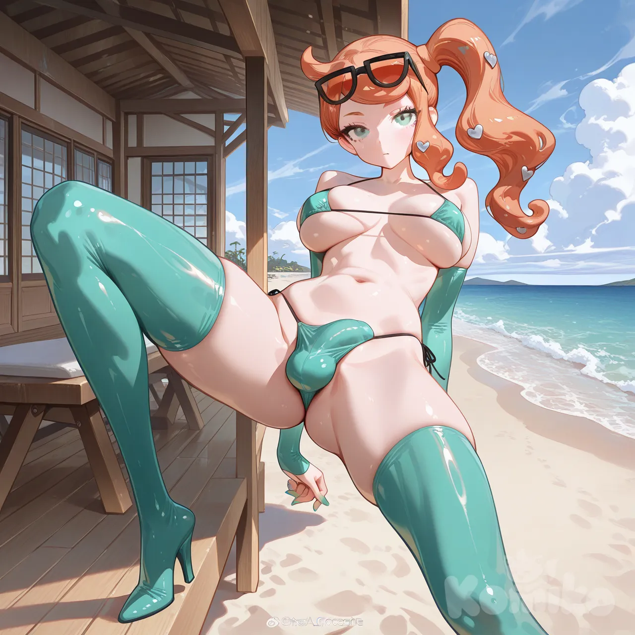 Sonia (Pokemon) futanari beach