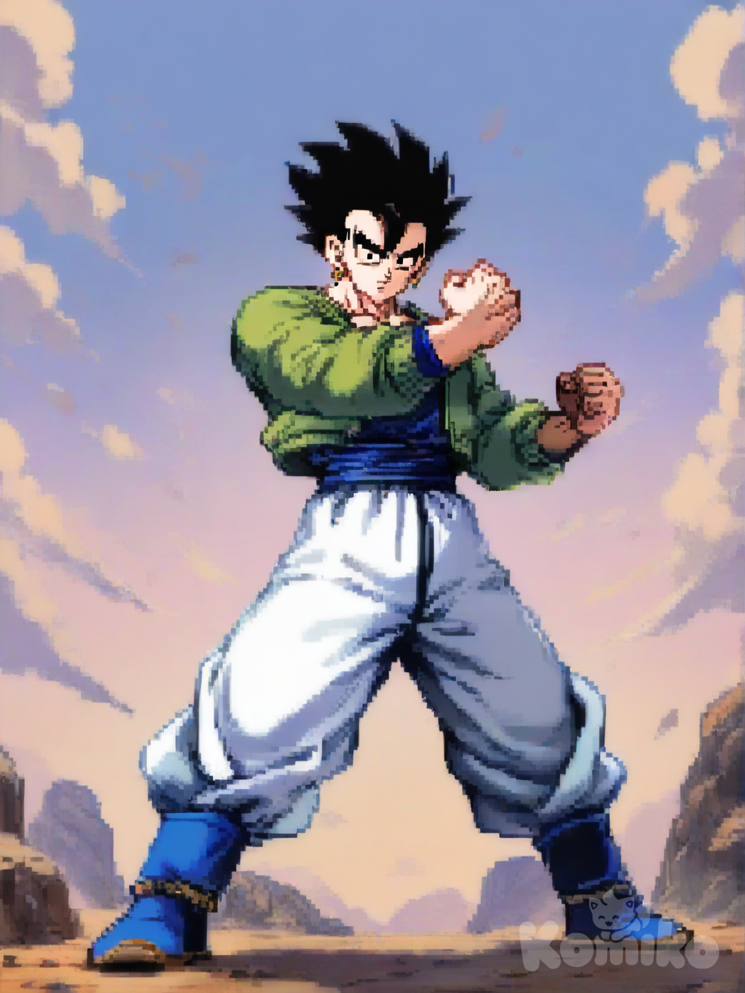 son gohan, [soft-pixel-art-style]