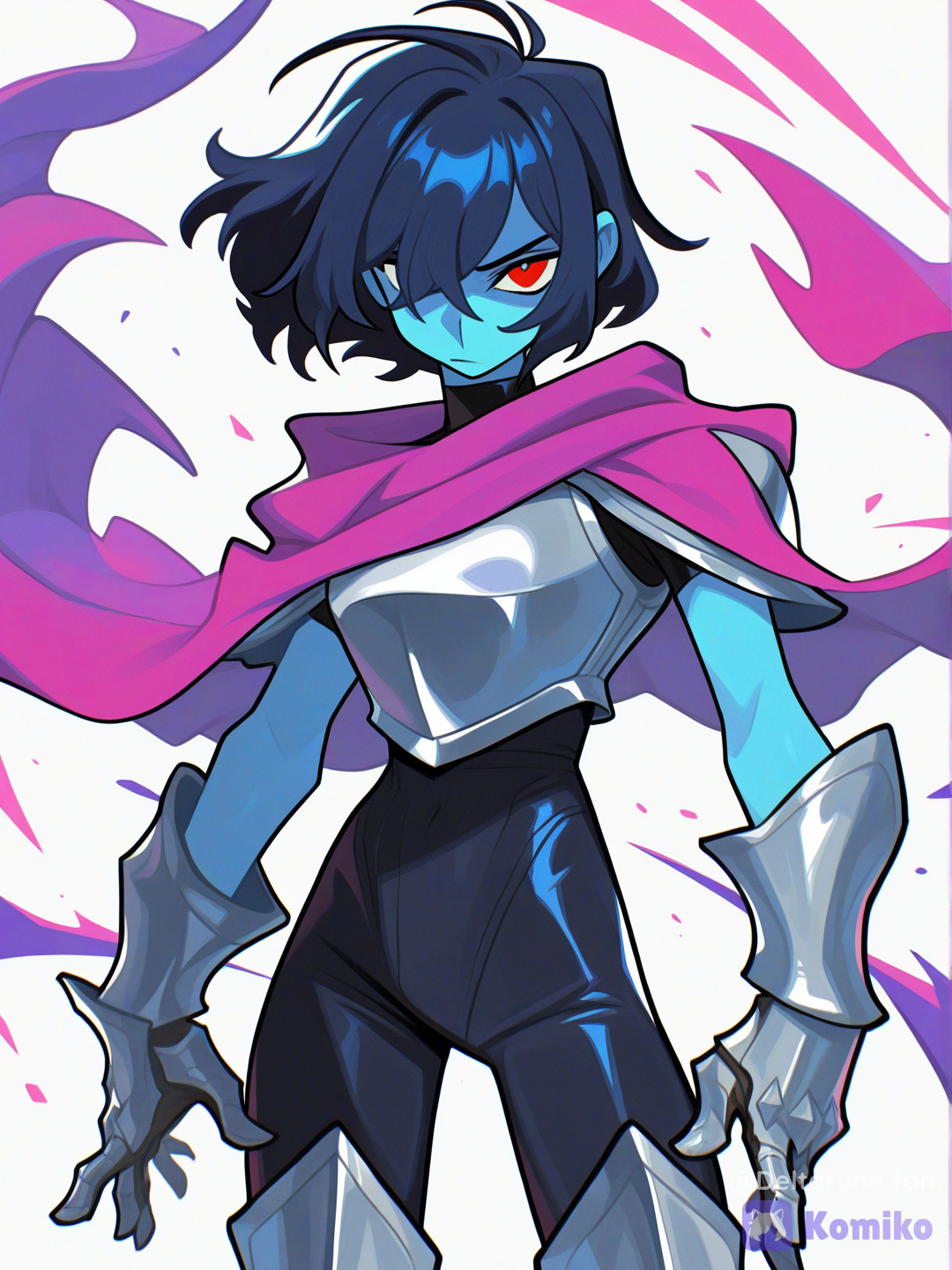 @kris-dark-world-form-JPhK, one concept art, stands straight, [layered-cel-anime-style]
