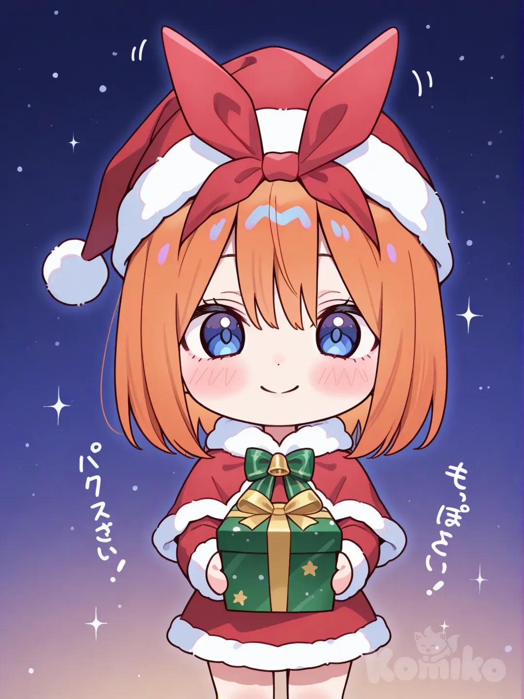 Yotsuba Nakano chibi navideña