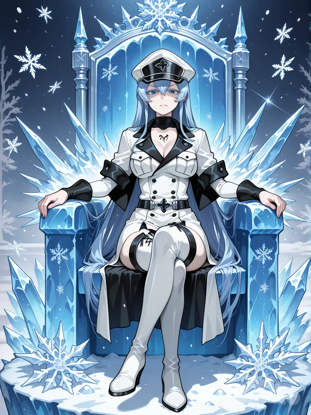 Esdeath en su trono