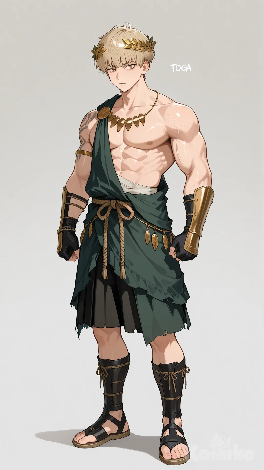 1boy, full body, greco-roman clothes