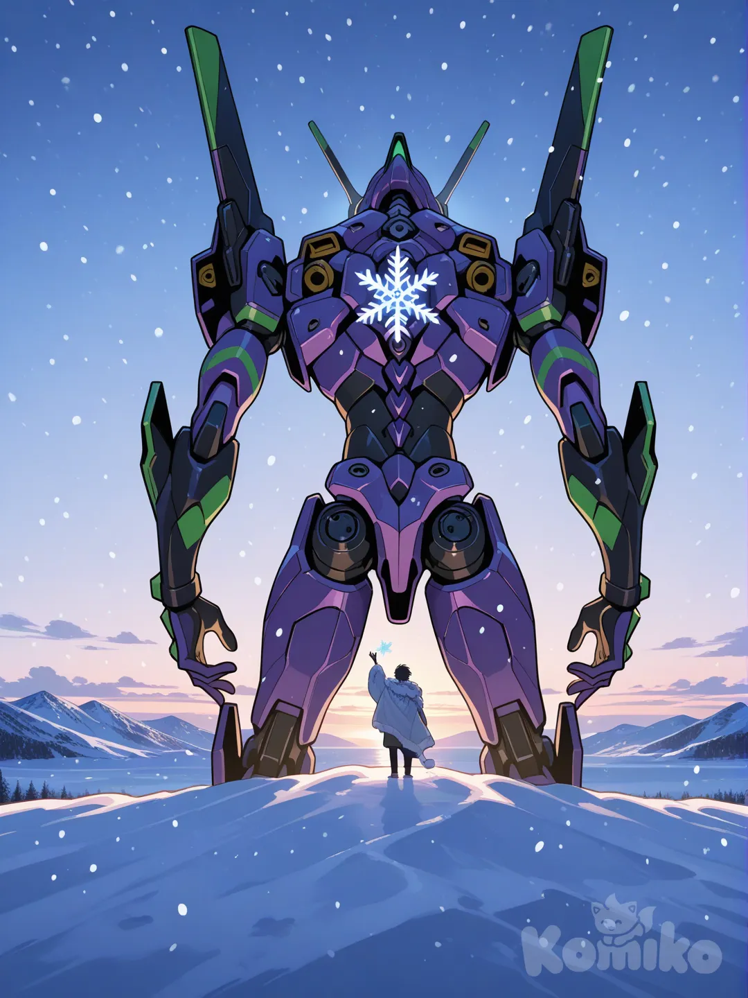   El horizonte en un tarde de navidad