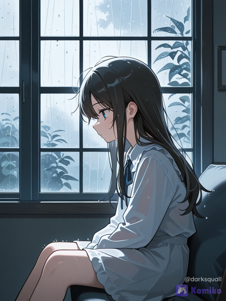 Lluvia melancólica 🌧️😔