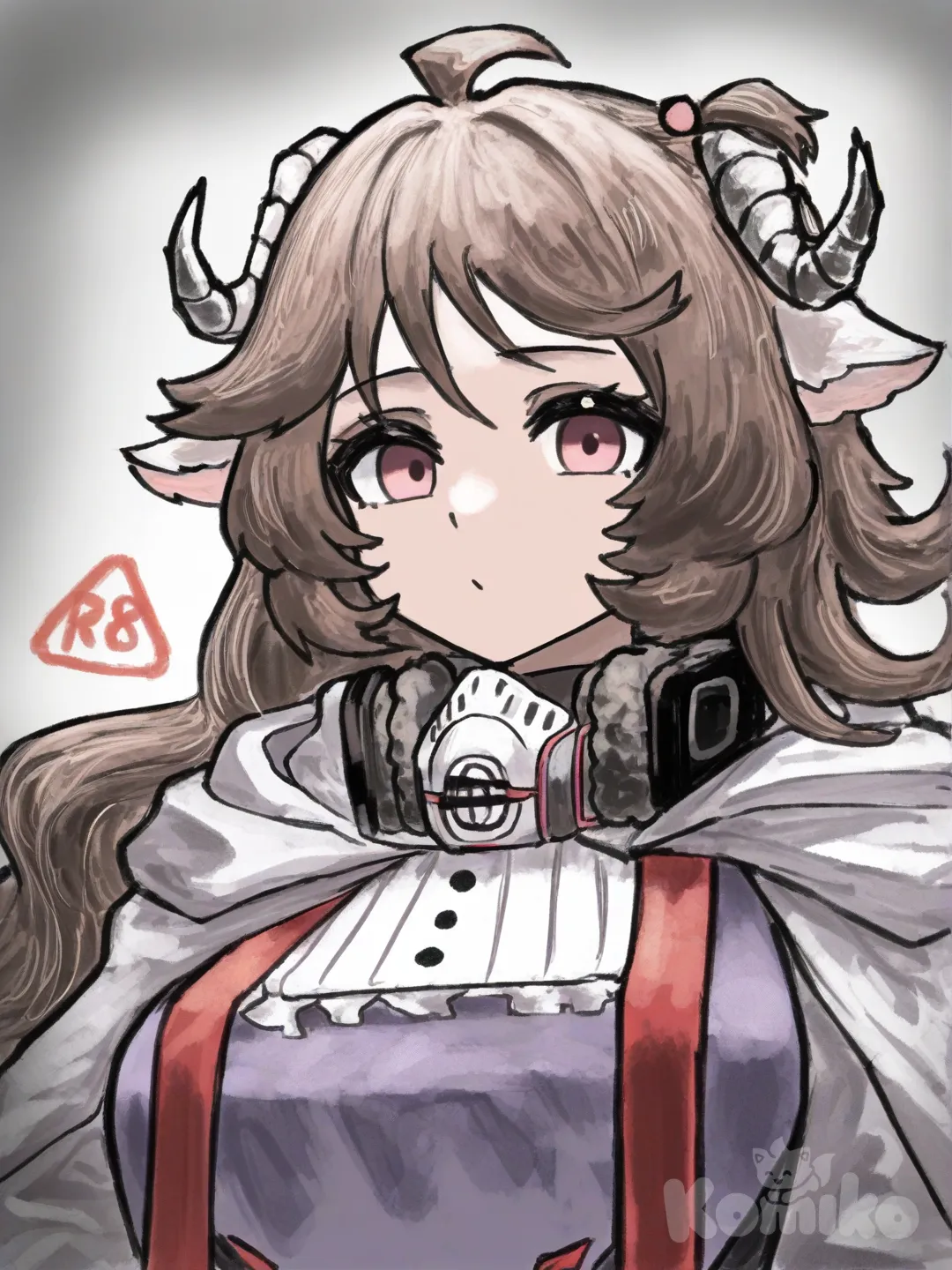 @Eyjafjalla_(Arknights), [sketchy-painterly-style]