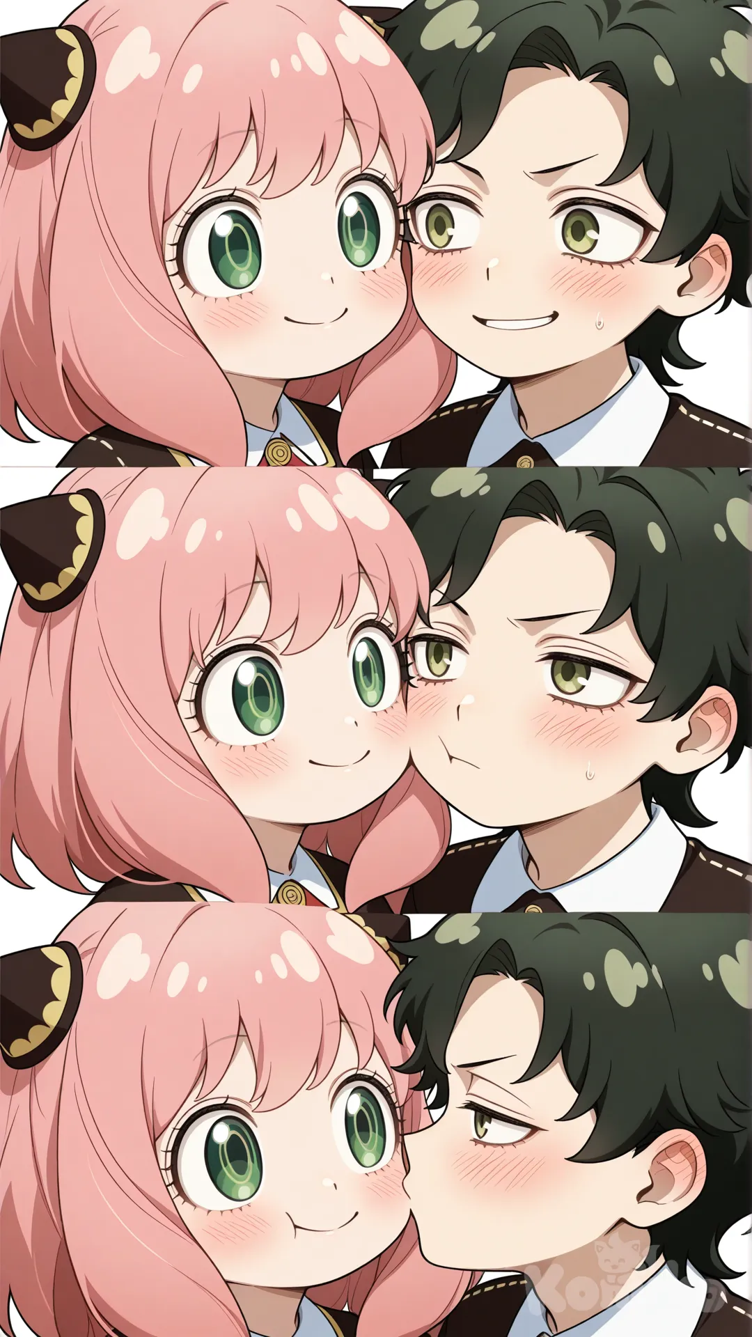 @Anya_(Spy_X_Family), @Damian_Desmond, smirk, smile