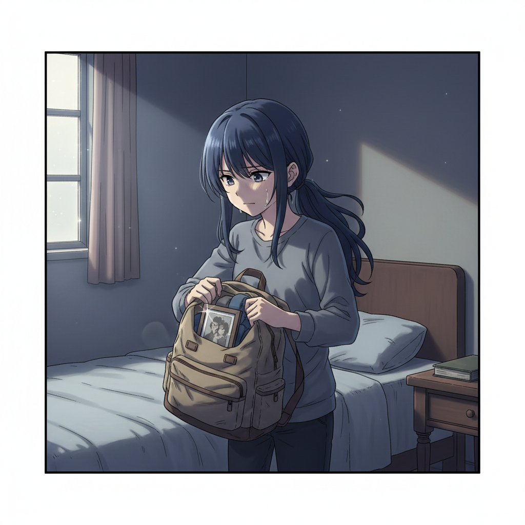 A girl who lived with very strict parents and she decided to leave