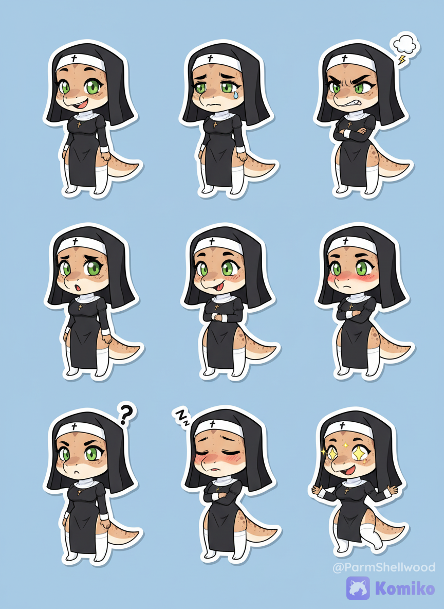 [OC] Emily, The Tiger Shark Nun[Chibi Version]