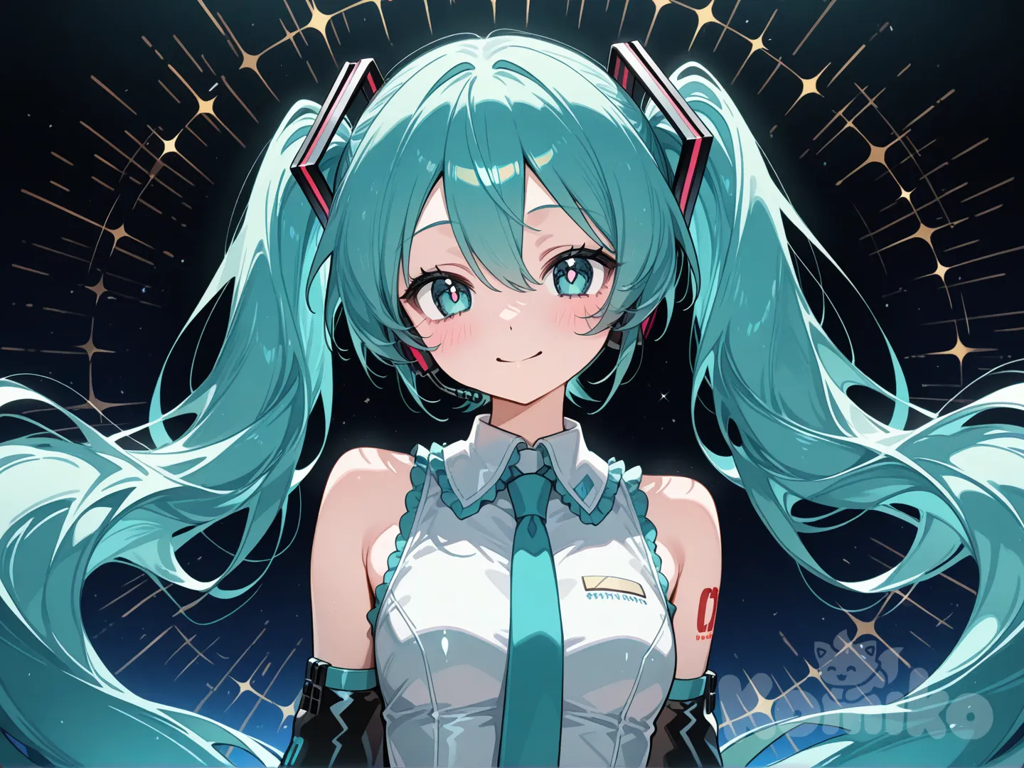  Hatsune Miku smiles