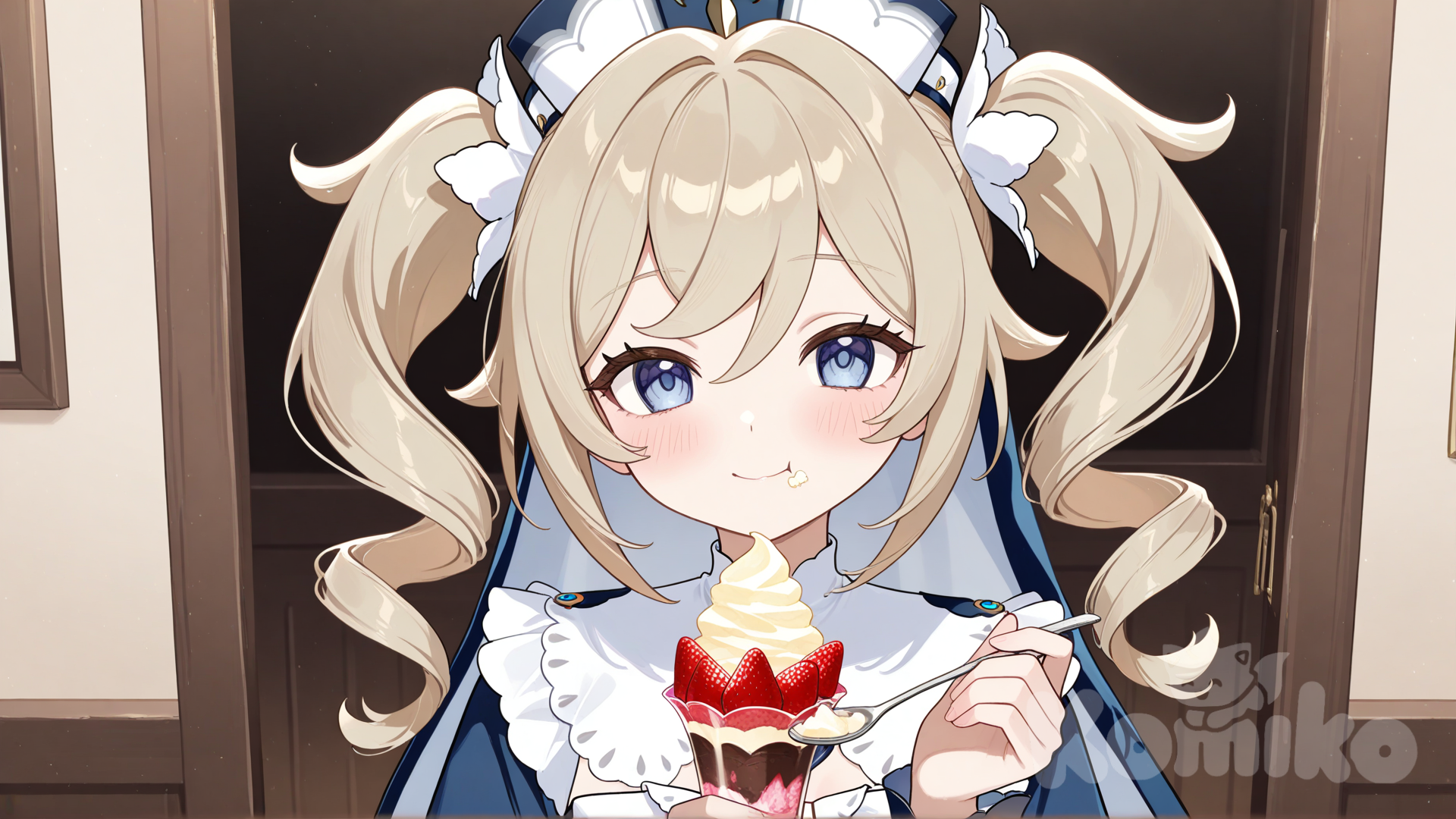 Barbara enjoying ice cream 