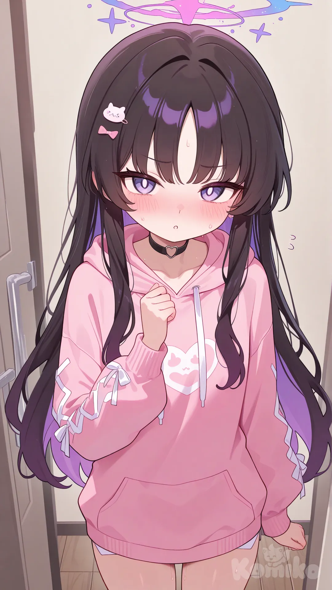 1 girl, long hair, blonde hair, full body, 6 years old, flat chest, loli, magical girl, upskirt, no panties, nipples showing, outdoors, winter, aurora, age difference, anal, pussy squirting