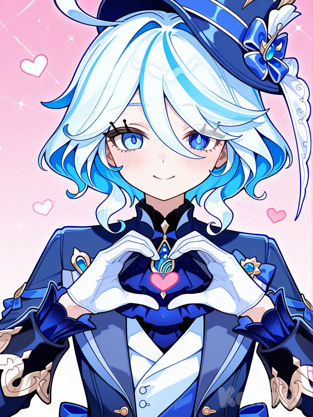 @Furina_(Genshin_Impact), heart hands