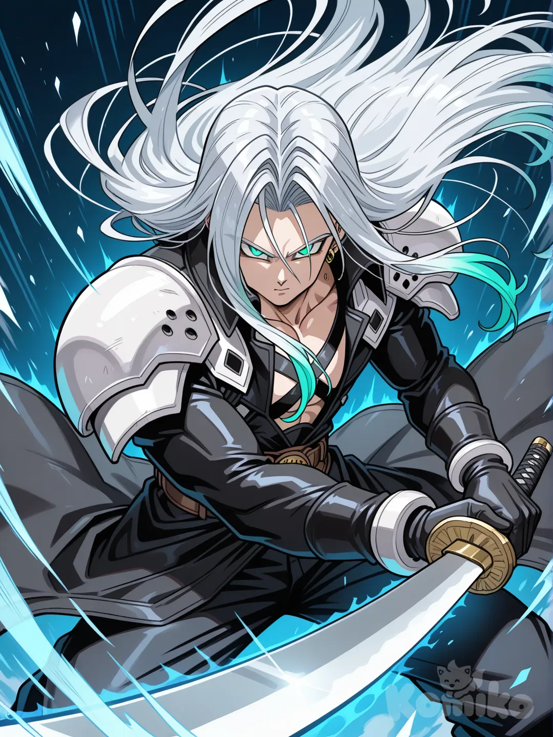 Sephiroth Dragon Ball Art Style