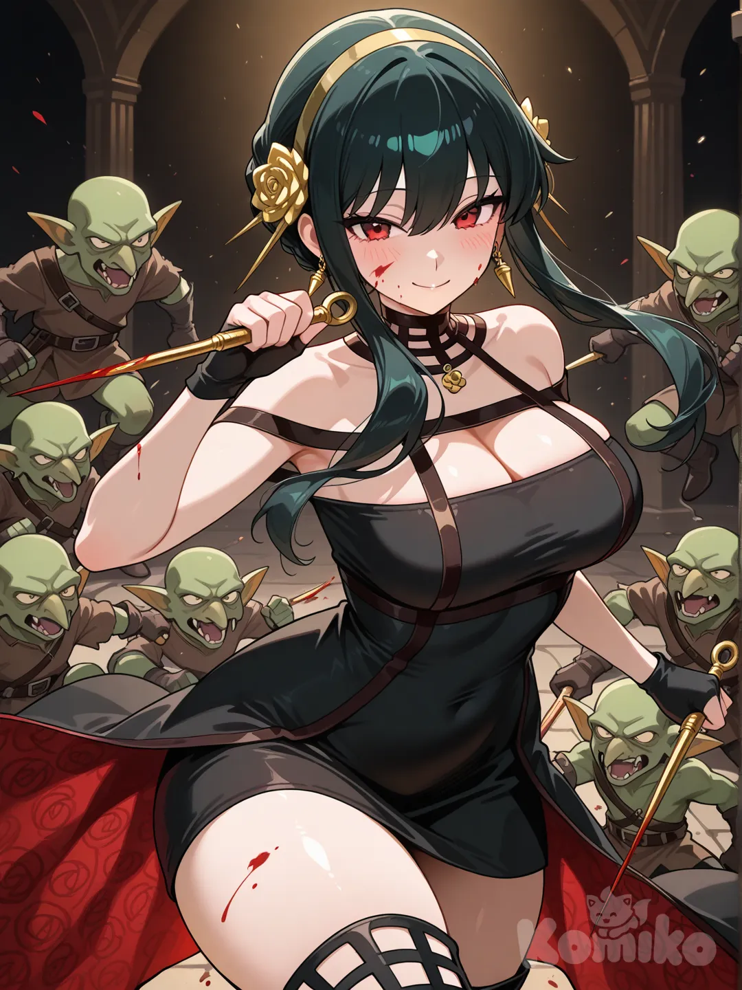 Yor Forger Fights with Goblins