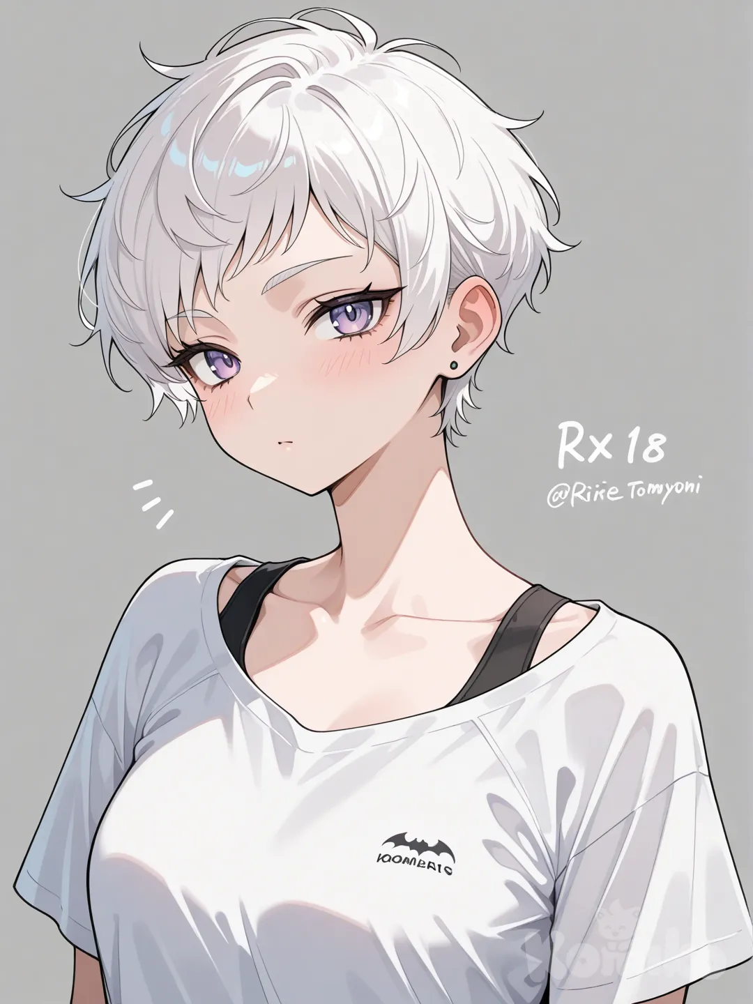 tomboy, Pixie cut, white hair