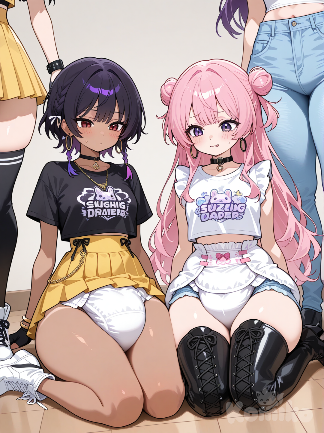 these two diaper girls